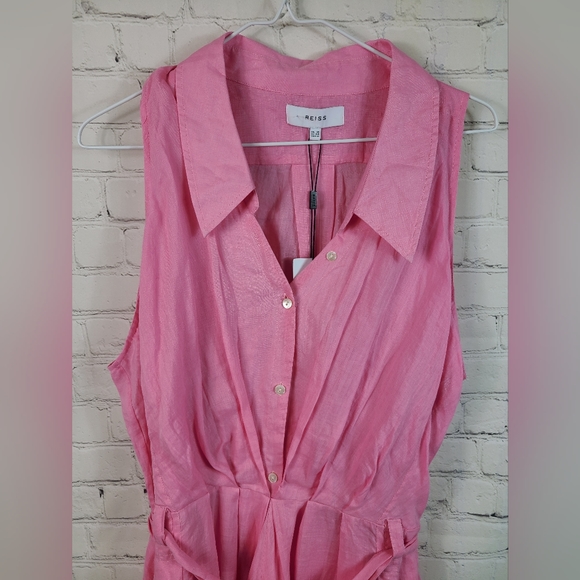 Reiss Carlotta Button Through Mini Dress size 12 - Picture 6 of 11